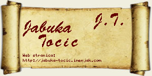 Jabuka Točić vizit kartica